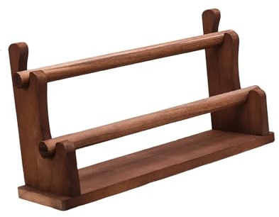 UxicRuya Soporte de Madera para Pulseras Y Brazaletes, Estante para Relojes, Estante para Joyas, Soporte Estable Y Elegante para Relojes, Soporte para Joyerías, 2 Niveles, universal
