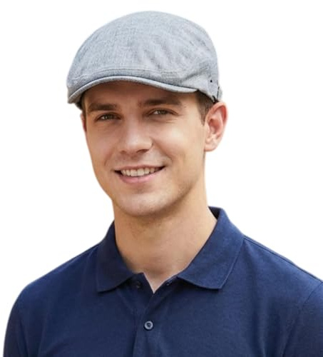 HIQIU Schiebermütze Herren Sommer Dünn - Gatsby Flatcap Atmungsakti Schirmmütze Leicht Baskenmütze Herren Einstellbar Newsboy Cap