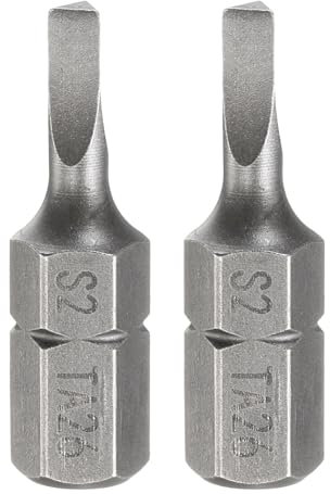 sourcing map 2pcs Magnetico Triangolo Cacciavite Bit TA26 1/4 Hex Shank 1 (25mm) Lungo Magnetico S2 Acciaio Industriale Grado Cacciavite Bit Triangolare Testa Trapano Elettrico Punte