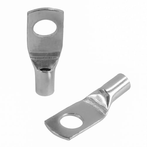 SeKi 25 capicorda tubolare, 2,5 mm², diametro foro M4, non isolato, in rame stagnato, connettori per cavi della batteria, scatole di distribuzione, auto