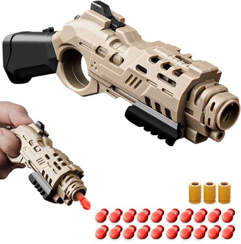 Pistola De Juguete De Bola Blanda,Pistola De DescompresióN De Deslizamiento De Juguete AntiestréS EDC + 10 Bolas Blandas,Startable MúLtiples Formas De Jugar