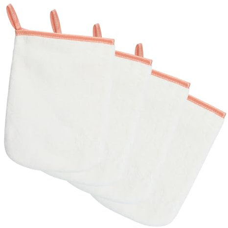 PHOGARY Microfiber Face Cloths for Washing Face, Soft Absorbent Wash Mitts, Coral Fleece Facial Body Wash Cloths, Adult European Bath Mitt, Machine Washable, 4Pack, 23x16cm, Grey