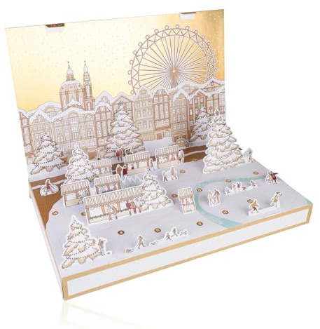 Accentra – Adventskalender Beauty 2025, WINTER MAGIC, 24 Wellness & Körperpflege Produkten für Frauen mit Bodylotion, Badesalz, Seife, Duschbombe Duftkerze uvm. – 3D Weihnachtskalender zum aufklappen