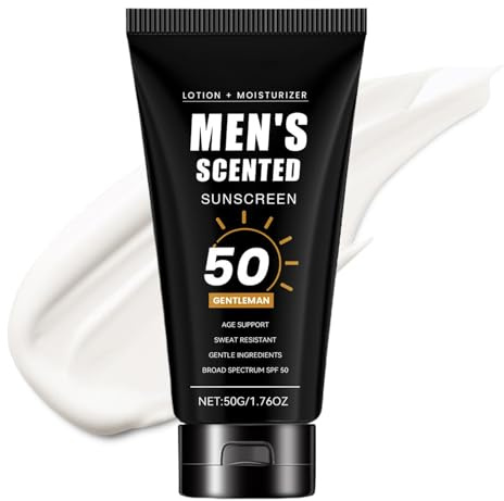 Crème hydratante pour homme avec SPF, crème solaire hydratante pour le visage, 50 g, protection solaire à pénétration rapide pour la pêche, la randonnée, l'escalade, l'entraînement