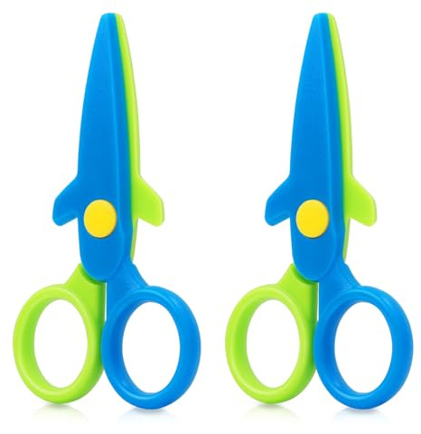 Asdirne Barnsax, barnsäkerhetssax för förskola småbarn, konst- och hantverkssäker sax, 2-pack