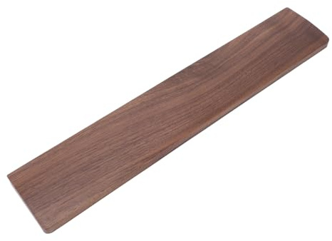 Aramox Handledsstöd för Tangentbord Av trä, Handledsstöd i valnötsträ Ergonomisk Halkfri Design för Tangentbord med 104 Tangenter, 44x8x1,6 Cm