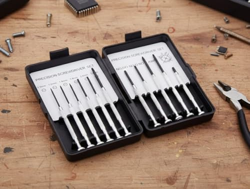 Precision Small Screwdriver Set, 11 Piece Mini Screwdrivers for Electronics, Glasses, Watches and DIY Repairs, Compact Repair Tool Kit