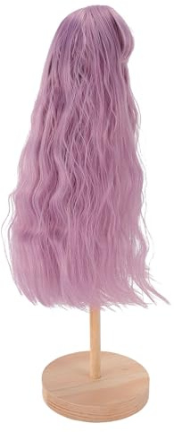 Zerodis Parrucca per Bambola 1/4, Capelli Ricci Lunghi con Frangia, Seta Resistente Alle Alte Temperature, per Bambole con Giunto Sferico da 7-8 Pollici, Grande Volume (PURPLE)