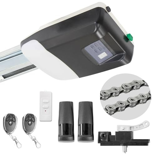 800N Garagentorantrieb - Kraftvoll, Smart-Home-Fähiger Garagentoröffner, 700 N Zugkraft, 2 Infrarot Sensors, 2Pcs Fernbedienung, Wandschalter