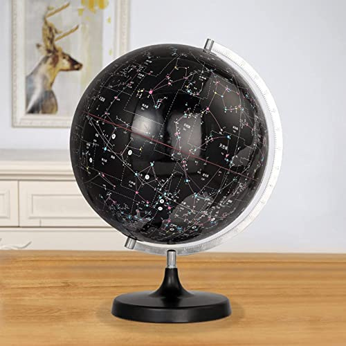 Konstellationsglob 32 cm klar himmelsglob svart med upplyst