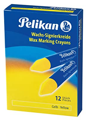 Pelikan 701102 vaxsignaturklot 772/12, 12 x 95 mm, gul, låda med 12 pennor