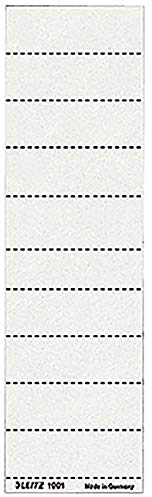 Leitz 1901-00-01 Blanko-Beschriftungsschildchen, 60 x 21mm, weiß