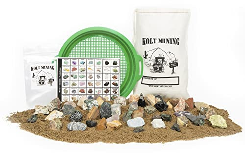 Kolt Mining Excavation Dig Kit - Real Emerald & Gemstone Discovery for Adults - Authentic Crystal & Mineral Specimens - Professional Geology Set for Rock Hounds & Collectors