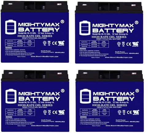 Mighty Max Battery 12V 18AH GEL Battery For Pride Go-Go Sport Model S74-4 Pack