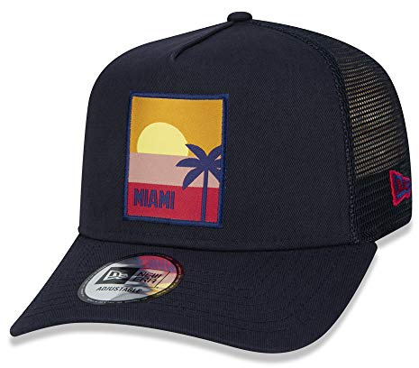 New Era Miami A Frame Adjustable Trucker Patch Location Patch