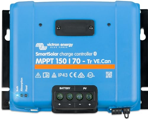 Victron Energy SmartSolar MPPT Tr VE.Can Laderegler (Bluetooth) - Solar Laderegler - 150V 70 Amp 12/24/36/48-Volt