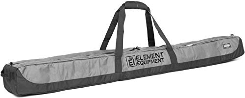 Element Equipment Deluxe gepolsterte Skitasche Single – Premium High End Reisetasche grau Ripstop 190