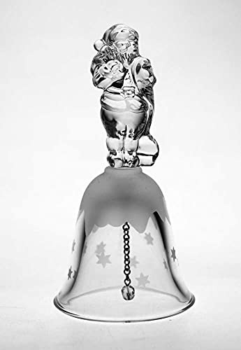 CRISTALICA Tischglocke Santa Christmas Imperial 12cm Weihnachten Klingel Bleikristallglas