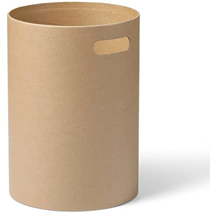 Modulor Papierkorb aus stabilem Hartpapier für Büro, Arbeitszimmer, Kinderzimmer, ø 28 cm, Volumen 25 L, braun