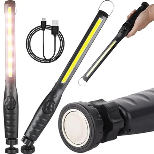 Retoo LED Arbeitsleuchte Taschenlampe Werkstattlampe Akku, Magnetischen arbeitslampe für Auto Reparatur, Werkstatt, Garage, Camping, Notbeleuchtung, Inspektionsleuchte mit Haken, COB Handlampe