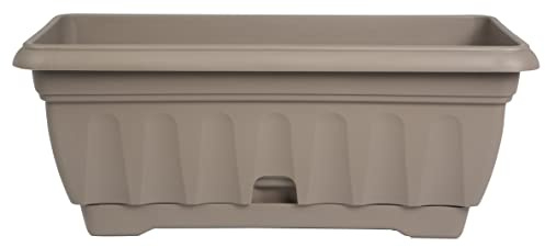 Seat Flor Vase pour balcon, pot de fleurs, boîte à fleurs (60 cm, tourterelle)