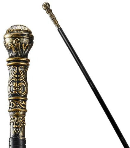 JOYIN 147cm Halloween Gehstock Vampir Antiker Eleganter Vintage Canes,Kostümzubehör Für Erwachsene und Kinder Halloween Vampir Gehstöcke Cosplay Requisitenstab