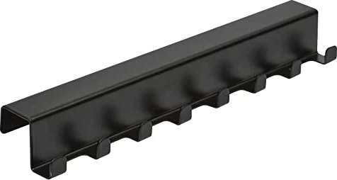 Wesco Rack System Smart Hakenleiste 60 aus pulverbeschichtetem Aluminium, flexibel erweiterbar, in der Farbe: Schwarz, Maße: 208x36x36 mm, A74502010-62