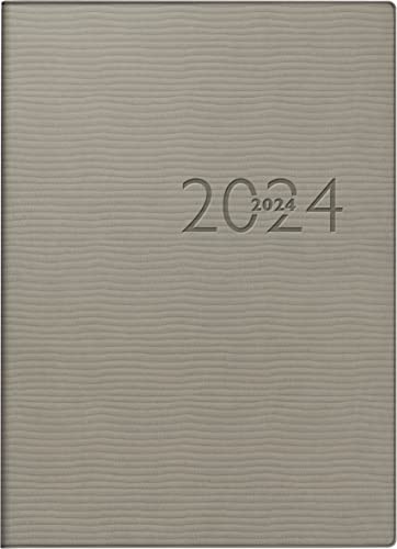 rido/idé Wochenkalender Modell perfect/Technik I 2024 2 Seiten = 1 Woche Blattgröße 10 x 14 cm grau
