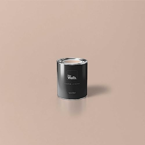 New Walls Premium Peinture murale Beige Sable Liquid Luxury Peinture émulsion d'intérieur - 1 L