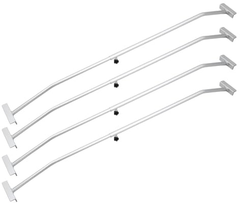 BITUXX 4er Set Anhänger Planenbügel Alu für Flachplanen PKW Anhänger Verstellbar 140-210 cm