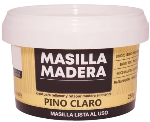 Stucco per legno di riempimento e finiture per tappare fessure, crepe, fori in mobili o sedie, uso interno per professionisti, pronto all'uso immediato, 250 g (pino chiaro)