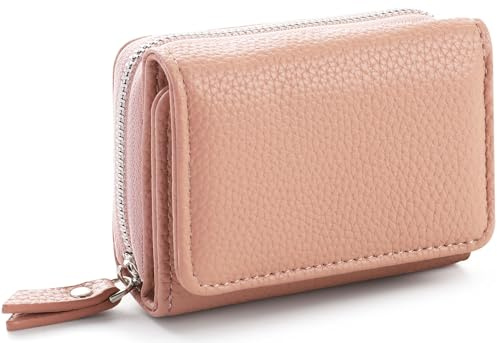 RRANCharltu Portefeuille Femme Cuir Porte Monnaie Femme Petit,Rose | Portefeuilles et Porte-Cartes,Fermeture éclair Poche à Monnaie,Mini Portefeuille,Simili Cuir,Compact,Léger,Cadeaux