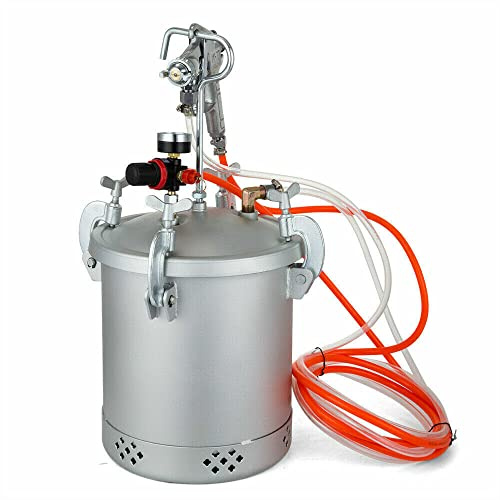 10L Farbsprühsystem DruckbehÄlter Farbsprühgerät Lackierpistole Farbbehälter 3mm，für Lacke mit Großer Kapazität und Industrielle Anwendungen Geeignet