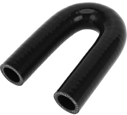 X AUTOHAUX 22mm/0.87 ID 120mm/4.72 180° Black Universal Car Silicone Hose | Universal Silicone Hose Reducer, Intercooler Intake Piping, Thickness, for Car