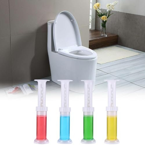 Toilettengel Stempel, 1 Stück Toilettenstempel, Toilettenschüssel Stempelgel, Toilettengel Nachfüllungen, Toiletten Refresh-Blumenduftgel, inklusive Spender und Gel(Farbe Zufällig)