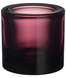 Iittala Kerzenhalter in der Farbe Violett, aus Glas gefertigt, 6cm, 1073052