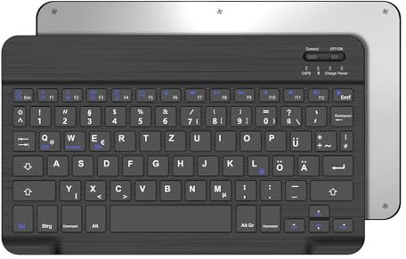 OCCTINGKIND-10 Kabellose Bluetooth Tastatur für iPad/Android-Tablets, Deutsches Layout QWERTZ, Magnetische Tastatur, für iPad/Samsng Galaxy Tab/Lenovo Tab, ultraleichtes Keyboard, Schwarz