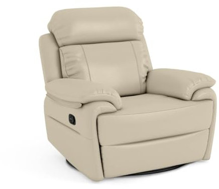 Bostonsofa Orlando Ledersessel mit Relaxfunktion - modernes Design - ergonomische Rückenlehne - hochwertige Materialien - - Zero Wall Funktion, einfach zu montieren (99x98x104 cm)