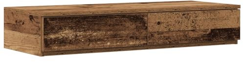 vidaXL Sänglådor Gammalt trä 90 x 36,5 x 16,5 cm Konstruerat trä, Minimalistisk sovrumsinredning, stiligt förvaringsutrymme, hållbar träbox, platsbesparande design