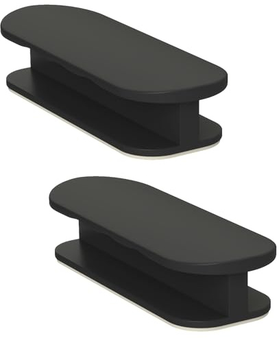 KeZaara 2er Pack Balkontürgriff Außen Kleben Schwarz, 9 × 3,2 × 2 cm | Türgriff Balkontür Außen, für Schranktüren,Balkontüren, Badezimmer geeignet, Glas Fenstergriffe