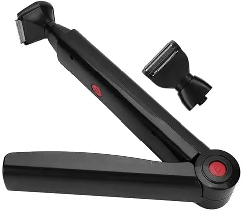 Rasoio Per La Schiena Uomo,USB Ricarica Rasoio Elettrico Con 180 ° Impugnatura Pieghevole e 2 Lame Intercambiabili Per Rimozione Indolore e Senza Vicoli Ciechi Dei Peli Per Uomo Corpo