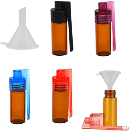 Bangbobi Dosatore per Tabacco da fiuto, Set da 4 Pezzi per Campeggio con Imbuto, dosatore Impermeabile per spezie, dosatore per Coca, Cucina, Viaggi (51 mm)