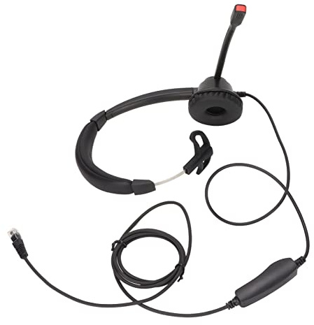 BONKZEBU Cuffie Aziendali RJ9 Comode da Indossare Cuffie Monofoniche Facili da Usare per Call Center per Rappresentanti del Servizio Clienti