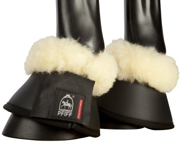 Springglocken mit Lammfell, schwarz L