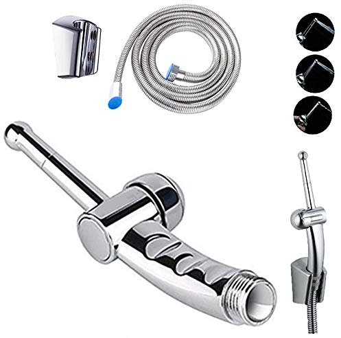 XSEXO Bidet a Mano, Tubo Doccia 150 cm, Doccetta Clistere, Set di Pulizia Clistere Vaginali e Risciacquo, Argento, ABS di Alta Qualità, Resistente alla Corrosione, Durevole e Sicuro da Usare