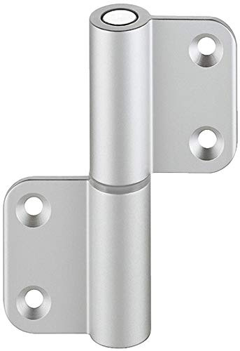 Gedotec Aufschraubband Aluminium Tür-Scharnier für Sanitär - WC-Kabinen & Trennwand-System | DIN Links | Scharnierband Alu silber eloxiert | Lappendicke: 3 mm | 1 Stück - Türband für ungefälzte Türen
