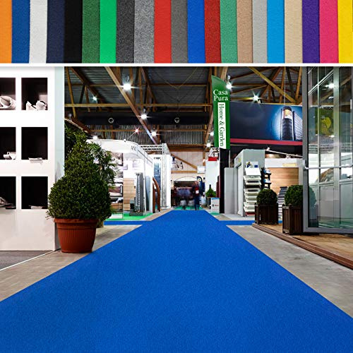 casa pura Messeteppich bis 40 m Länge - schwer entflammbar - Nadelfilz Meterware als Hochzeitsteppich Rollteppich Eventteppich VIP Teppich - Auslegware für Privat & Gewerbe (Royalblau, 200x2500 cm)