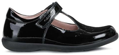 Geox Girls J Naimara Ballerina, Black, 12.5 UK