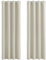 PONY DANCE Verdunkelungsvorhang Hellbeige Wohnzimmer Gardinen mit Ösen 2er Set H 245 x B 140 cm Thermo Vorhänge gegen Kälte und Hitze Blackout Curtains for Living Room