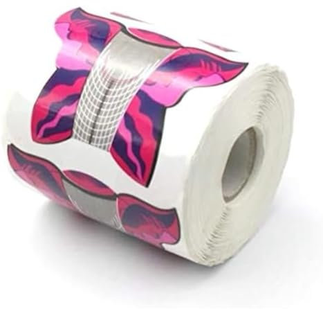 300 Pz cartine per ricostruzione unghie - cartine per ricostruzione unghie - Forme per unghie autoadesive per gel UV, gel poli, Forme per unghie acriliche (Rosa, Standard)